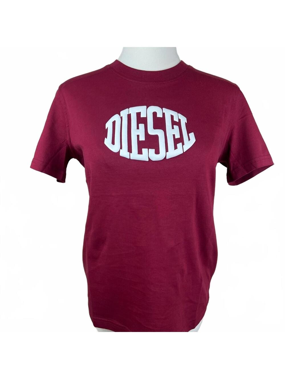 Diesel Women's Burgundy Short Sleeve Tee NWT
